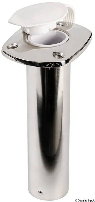 Preisreduziert VA-Stahl Angelrutenhalter z.Einbau, vertikal 42 mm