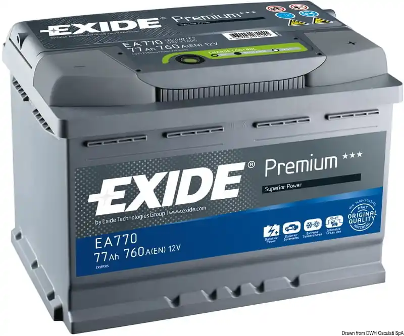 Letzte Chance Exide Startbatterie Premium 77 Ah