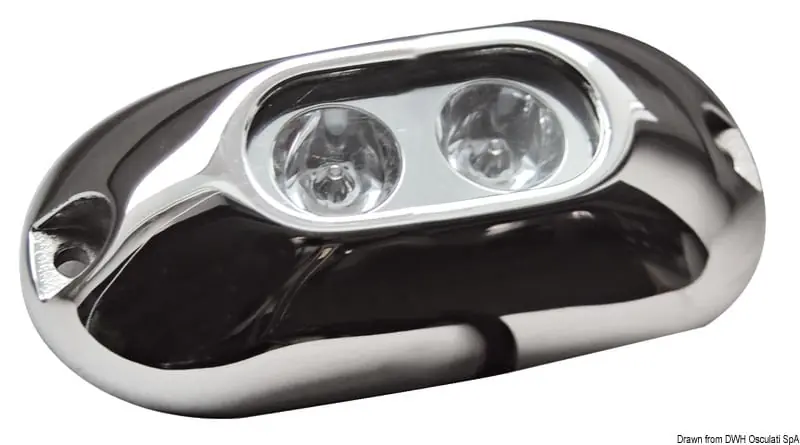 Unterwasserscheinwerfer m. 2 LEDs blau Weltweiter Versand