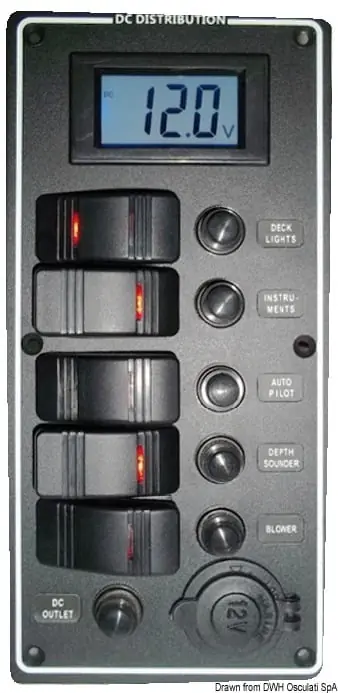 PCAL Schalttafel m. digitalem Voltmeter 9/32 V Hochwertig