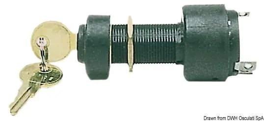 Expressversand Wasserdichtes Zündschloss Nylon schwarz 3 Stellung