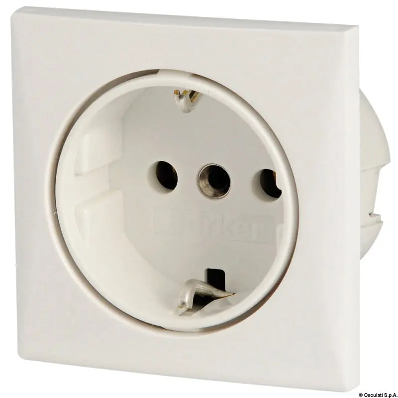 Schuko-Steckdose AC 220V verchromt Limited Edition