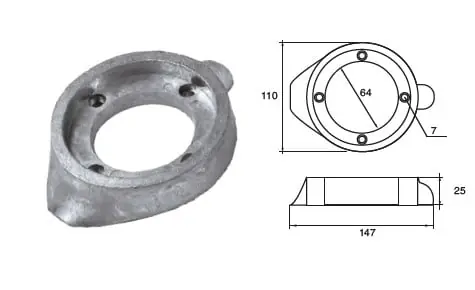 Nur Für Kurze Zeit Anode aus Zink für ZF SERIE SD10- SD12