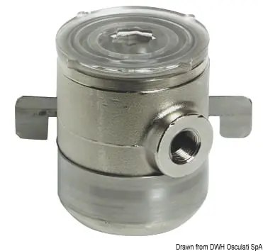 Echt Wasserfilter Messing, verchromt 3/4“