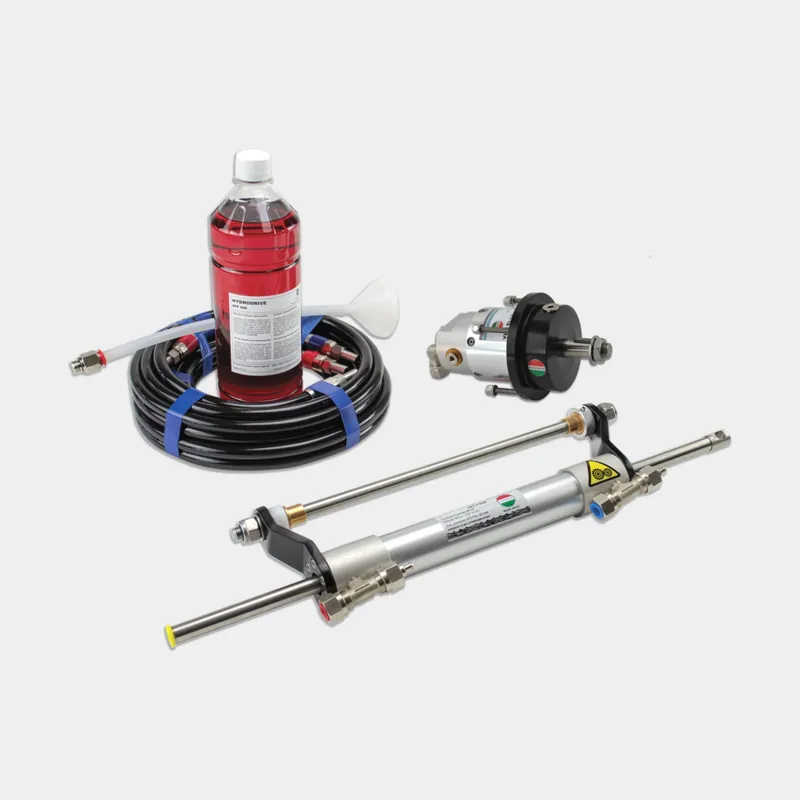Nur Für Kurze Zeit Hydrauliksteuerungspaket Hydrodrive MF75W-MRA, für Außenborder bis 80 PS + Steuerradpumpe + Hydraulikschlauch + Öl + Zylinder