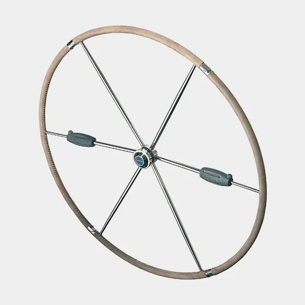 Steuerrad Segelboot Lewmar Folding, klappbar, Edelstahl & Elchleder, Ø1010 mm, passt für 1″ (25 mm) Lenksäule, beige/silber Heute Kaufen