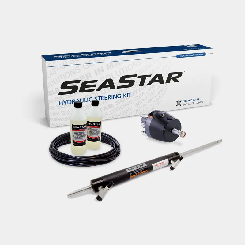 Hydrauliksteuerungspaket SeaStar, für Antrieb für Innenborder bis 300 PS + Rattpumpe + Hydraulikschlauch + Öl + Zylinder HC5330-3 Abverkauf