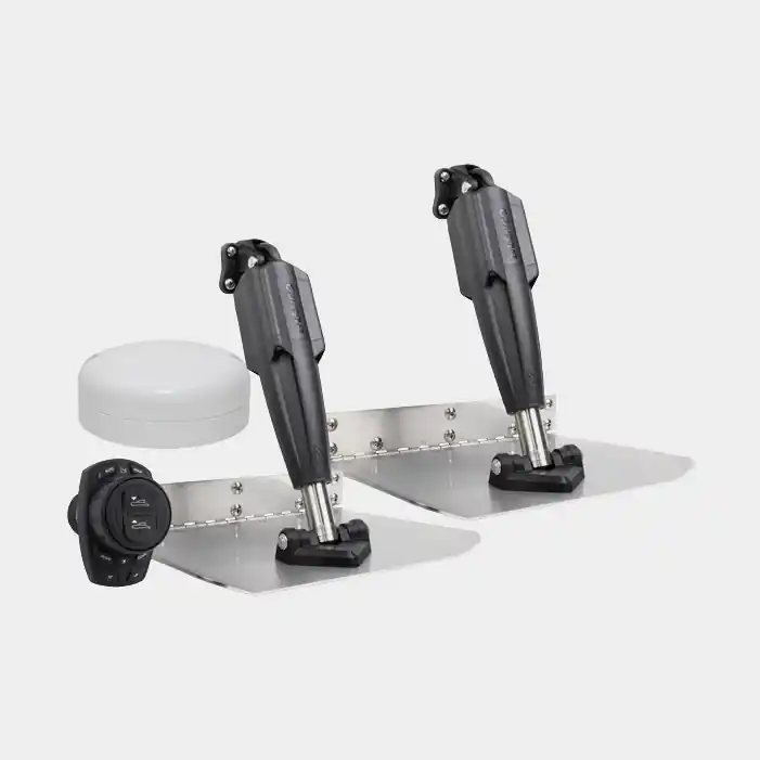 Elektrisches Trimmklappen-Kit für Außenborder & Innenborder Lenco, 12 x 12″ (30 x 30 cm), für Boote 18 – 32 Fuß (5.5 – 9.5 m), 12 V, Edelstahl, mit Trimmklappen + Zylindern + Bedientafel Jetzt Kaufen