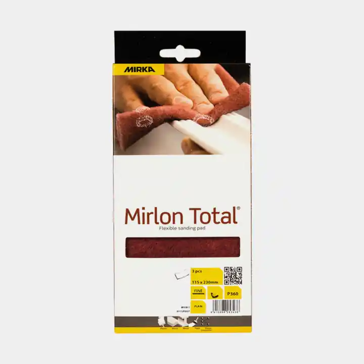 Schleiftücher Mirka Mirlon Total VF, P360, 230 x 115 mm, rot, 3er-Pack Handgefertigt