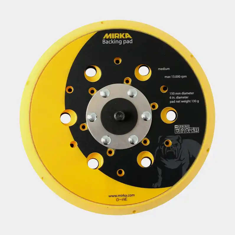 Preisknaller Stützteller / Unterlage für Schleifmaschinen Mirka Backing Pad Net, Ø150 mm, M14, Grip 48 Löcher, medium, passt zu CEROS & DEROS