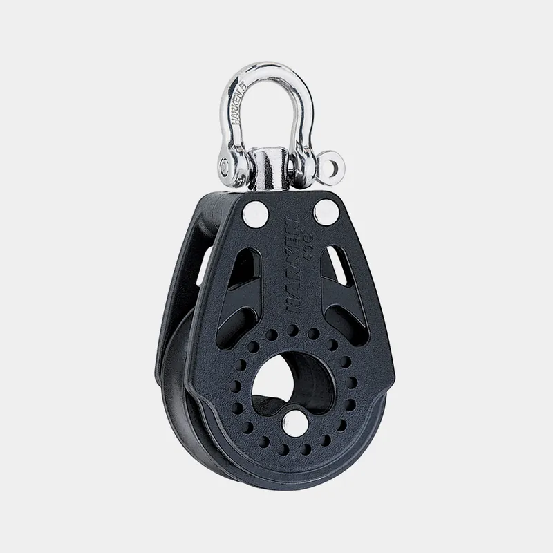 Einfachblock mit Schackel Harken Carbo Air 40 mm, drehbar, gleitgelagert, passt für Leinen Ø6 – 10 mm Geld-Zurück-Garantie