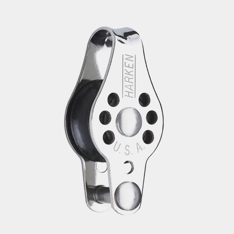 Geld-Zurück-Garantie Einfachblock Harken Micro 22 mm, fest, gleitgelagert, mit Hundsfott, passt für Leinen Ø2 – 6 mm