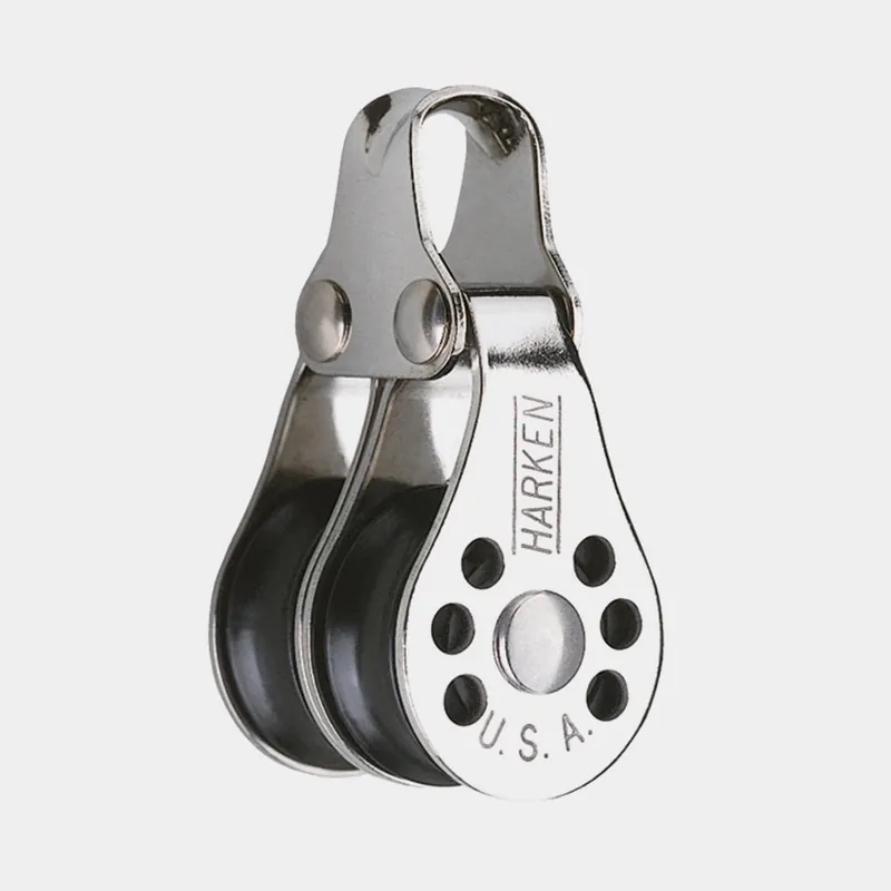 Expressversand Doppelblock Harken Micro 22 mm, fest, gleitgelagert, passt für Leinen Ø2 – 6 mm