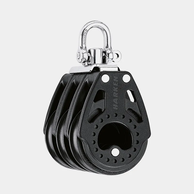 Dreifachblock mit Schackel Harken Carbo Air 57 mm, fest/drehbar, gleitgelagert, passt für Leinen Ø6 – 10 mm Top-Angebot