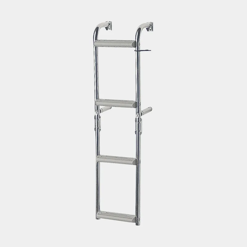 Kostenloser Rückversand Klappbare Badeleiter Nuova Rade, polierter Edelstahl, 4 Stufen (2+2), 83.5 cm, 21.5 cm