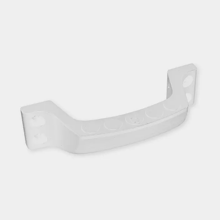 Angebot Handgriff / Trittstufe Boot Roca, quadratisches Profil mit rechtwinkligem Ende, für Schraube, Kunststoff, 165 mm, weiß