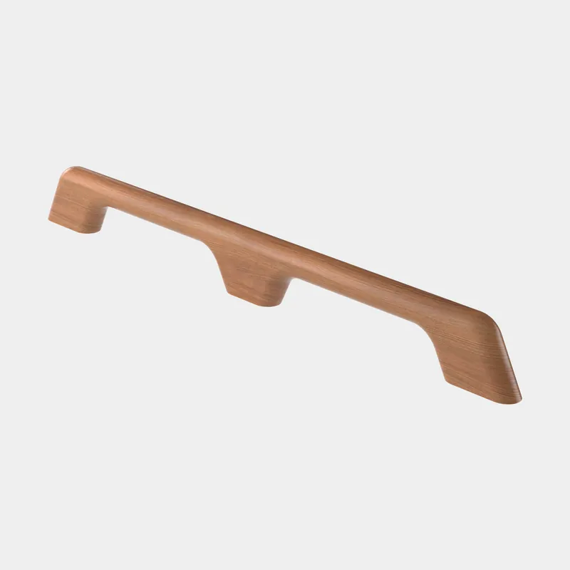 Abverkauf Handlauf Boot / Handgriff Roca, quadratisches Profil, für Schrauben, FSC-zertifiziertes Teak, 2 Griffe – 580 x 61 x 24.5 mm