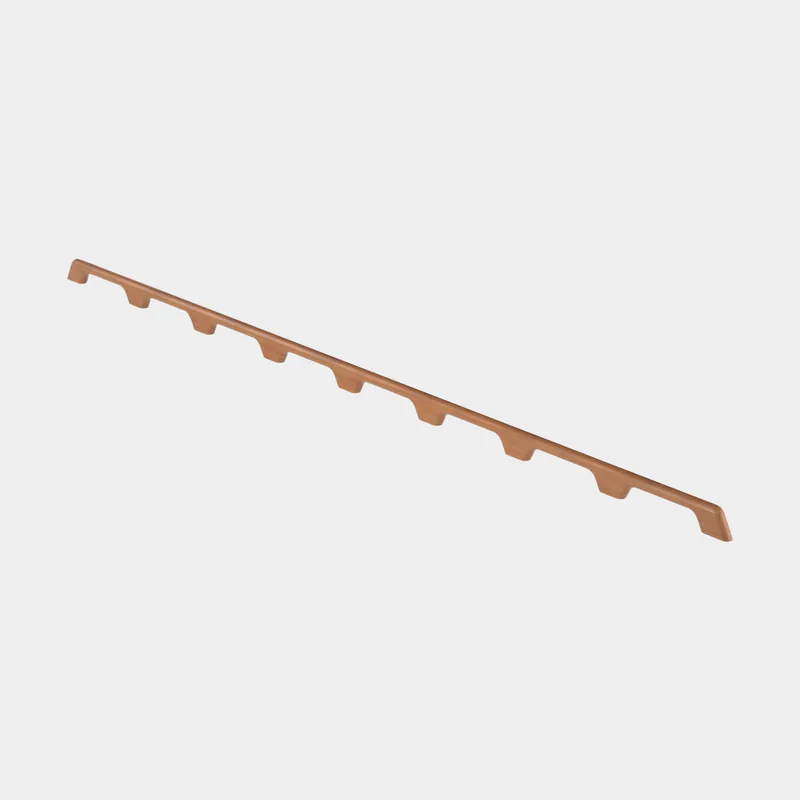 Zertifiziert Handlauf Boot / Handgriff Roca, quadratisches Profil, für Schrauben, FSC-zertifiziertes Teak, 8 Griffe – 2110 x 61 x 24.5 mm