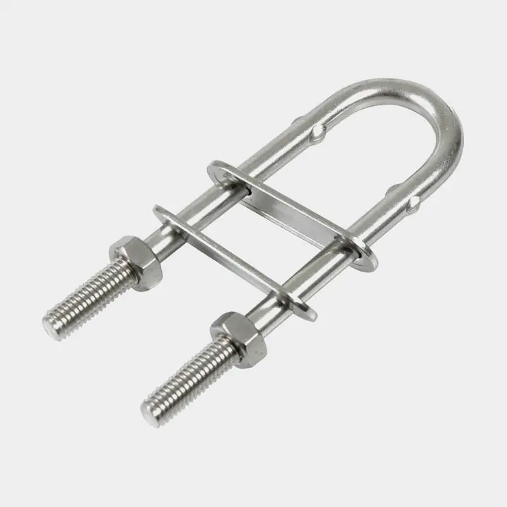 Jetzt Zugreifen Bügelschraube mit Abdeckplatte 1852-Marine, Edelstahl AISI 316, U-förmig, Ø6 x 45 mm, 90 mm