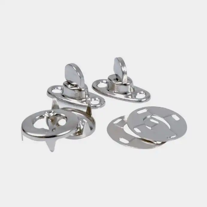 Persenningdrehknopf mit Ösen, verchromtes Messing, 6 mm, 5er-Pack Meistverkauft