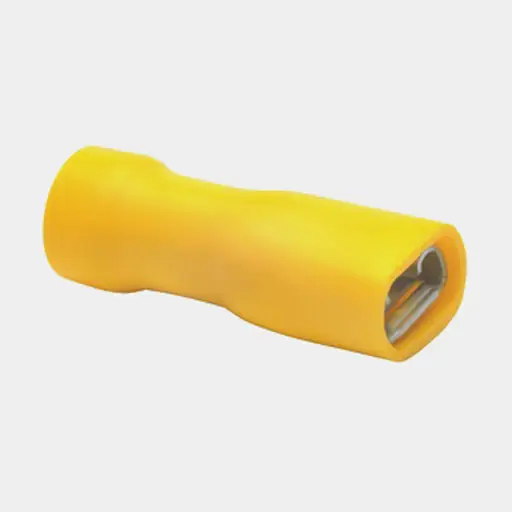 Isolierte Flachsteckhülsen Skyllermarks, 6.3 x 0.8 mm, passend für Kabel 4 – 6 mm², 25er-Pack, gelb Sonderangebot