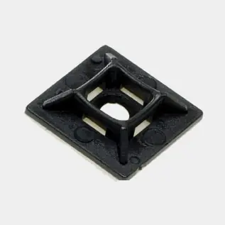 Bestseller Kabelbinderhalter, selbstklebend, 28 x 28 mm, für Bänder bis 4,8 mm, 100er-Pack, schwarz