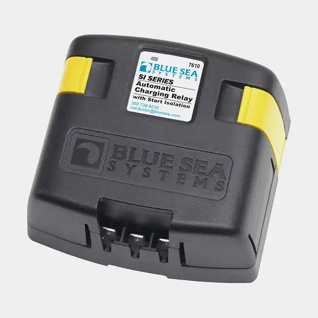 Trennrelais Blue Sea Systems SI-ACR Automatic Charging Relay, 12 – 24 V, 120 A, mit Anschluss für 2 Batterien Solange Der Vorrat Reicht