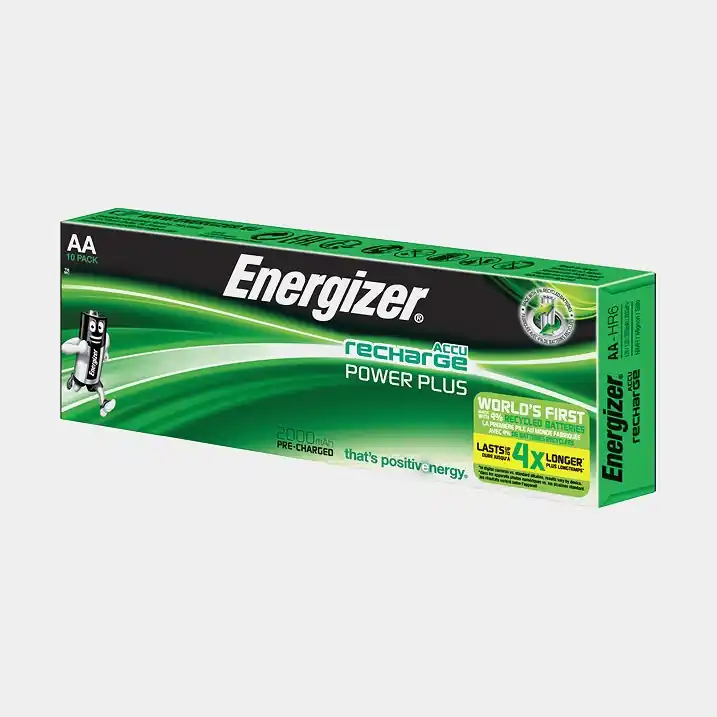 Nur Für Kurze Zeit Wiederaufladbare AA-Batterien Energizer Recharge Power Plus, 1.2 V, Nickel-Metallhydrid (NiMH), 2000 mAh, 10er-Pack