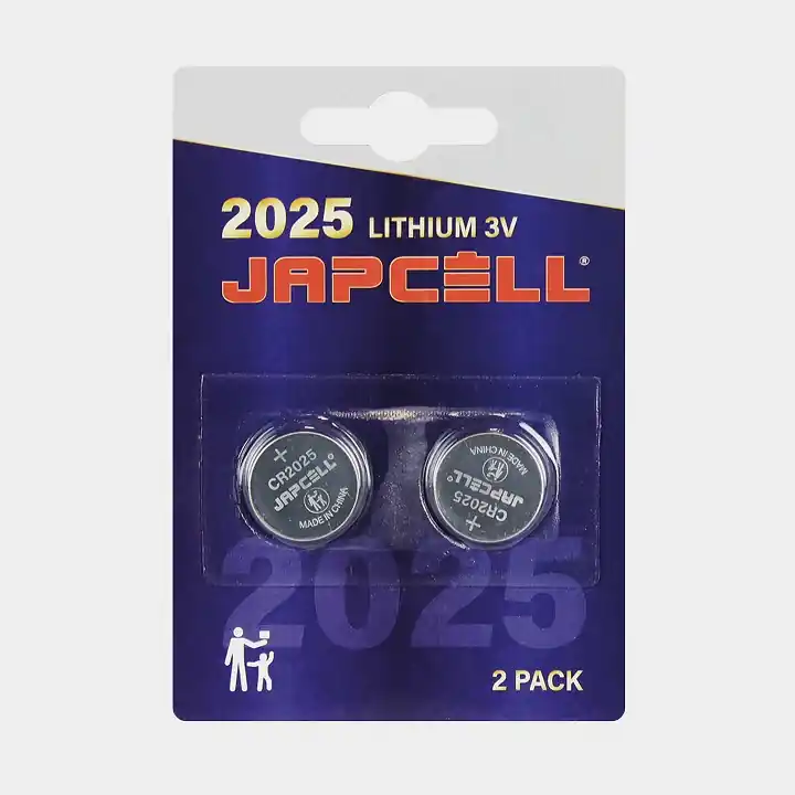 CR2025-Batterien / Knopfzellenbatterien Japcell, 3 V, Lithium (CR), 2er-Pack Neuheit