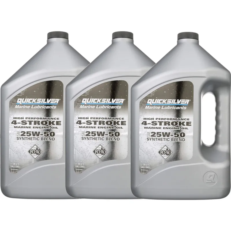 Öl 4-Takt QUICKSILVER 25W50 (3x4L) Halb-Synthese Preisreduziert