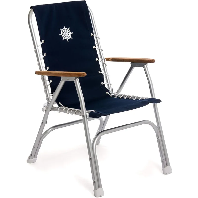Sofort Bestellen FORMA Marathon-Sessel, Aluminium, blau, Armlehnen aus Holz