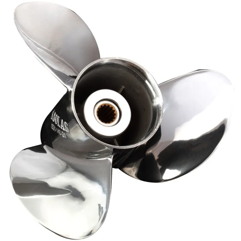 Edelstahlpropeller SOLAS NEW SATURN 3 Flügel für MERCURY und HONDA 90-300 PS Echt
