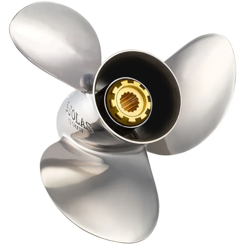 Handgefertigt Edelstahlpropeller SOLAS NEW SATURN 3 Flügel für MERCURY 40 bis 125 PS