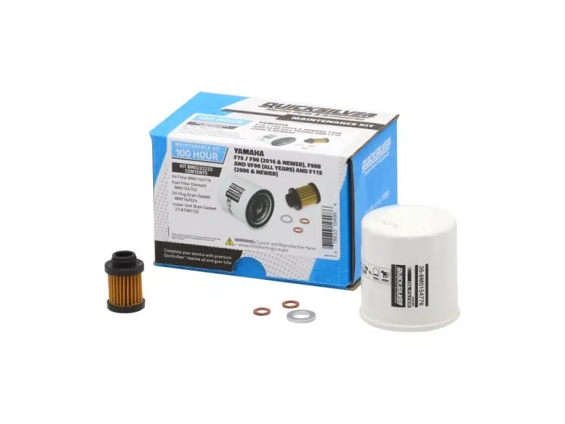 Quicksilver Wartungskit Yamaha F75 / F90 (2016+), F90B / VF90 (All), F115 (2006+) (8M0222222) Weltweiter Versand
