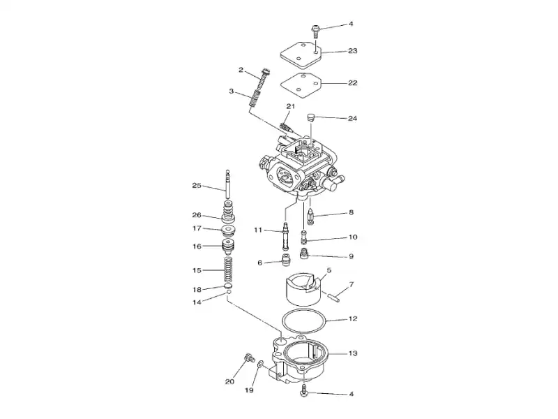 Yamaha 9.9 hp 4-st. Carburetor Electric start (999990424100) Abverkauf