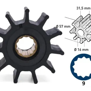 Impeller / Neopren / 12 Flügel / Typ 9 Im Trend