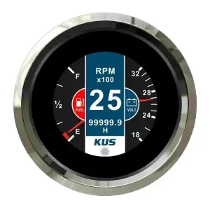 Geprüft NMEA2000 Multifunktionsinstrument KMG-20 / 80 mm / chrome