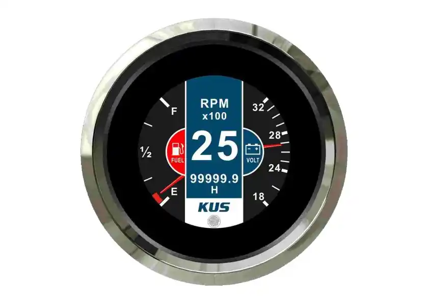 Geprüft NMEA2000 Multifunktionsinstrument KMG-20 / 80 mm / chrome