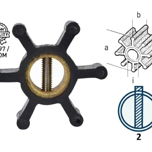Billig Impeller für Volvo Penta / Bukh / Farymann / Lombardini / Nanni / Ruggerini / Mercedes / Fischer Panda