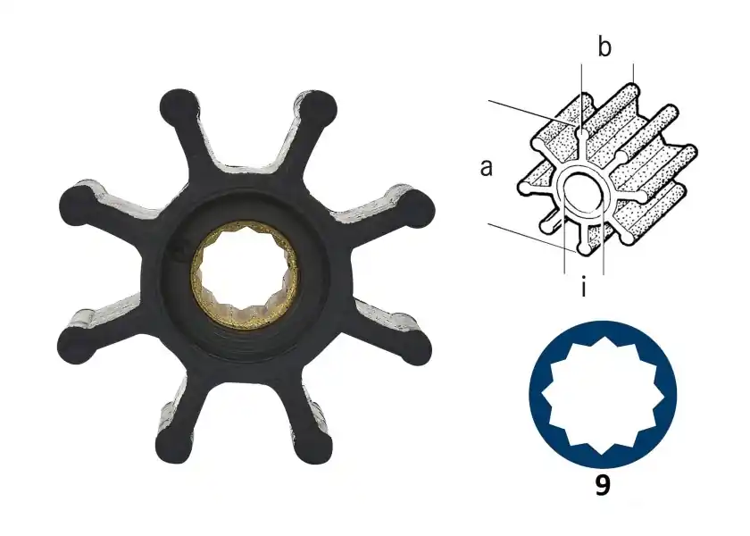 Saisonangebot Impeller für Volvo Penta D4-Serie, KA(M)D 32/42/44, KA(M)D 300, T(A)MD 30/31/40/41 & Nanni Diesel
