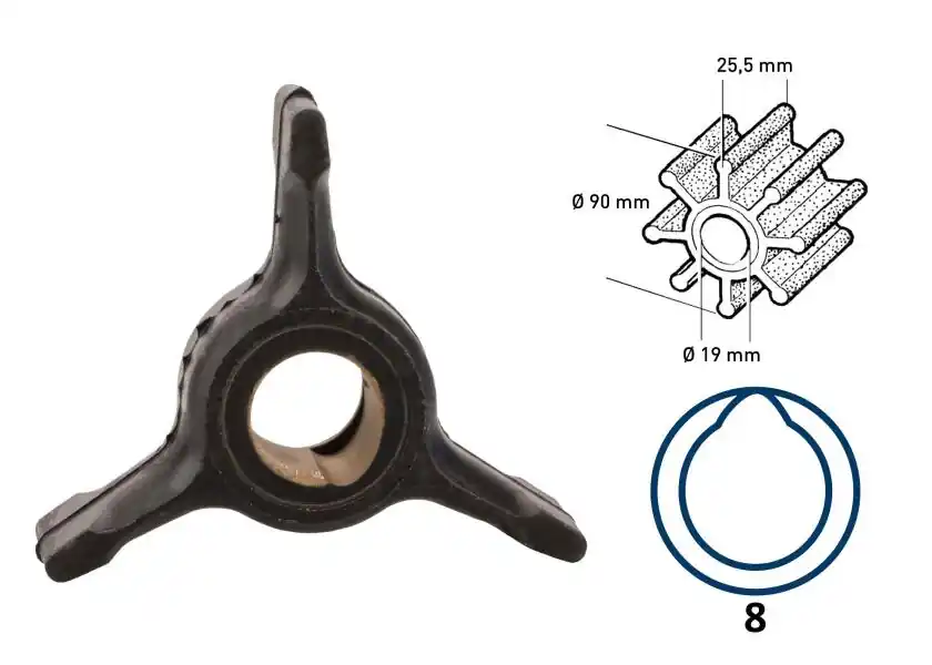 Impeller für Johnson / Evinrude Außenborder 40 - 50 PS Neuheit