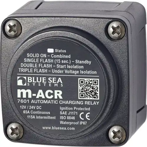 Blue Sea Laderelais Automatisch Wasserdicht 65A, Batterietrennschalter, Startisolierung und Custom Panel Integration Kostenloser Versand