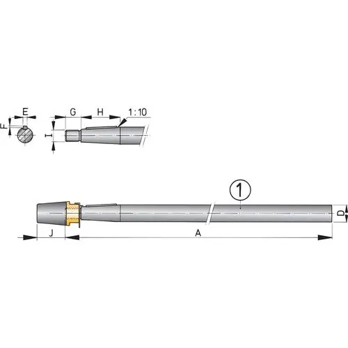 Must-Have Vetus Propellerwelle Duplex rostfreier Stahl 1-4462, Schraubenwelle Niro, komplett bearbeitet mit Hutmutter inkl. Zinkanode L=3000mm Ø45mm