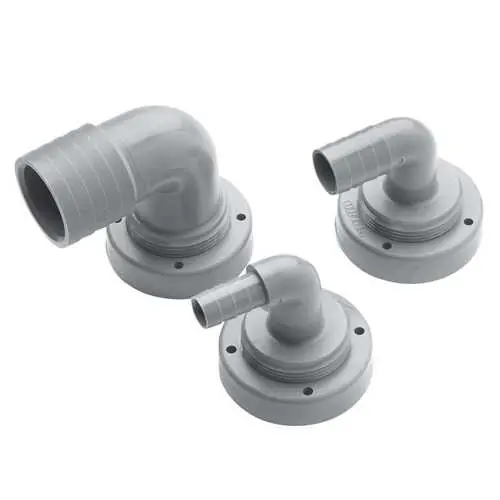 Vetus Schlauchanschluss gebogen 16mm Kunststoff für Tanks, gewinkelter Schlauchadapter, Zubehör für flexible und starre Tanks Sonderaktion
