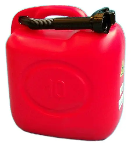 Begrenztes Angebot Kraftstoffkanister 10L Roter Kunststoffkanister, Benzinkanister, Stabiler abnehmbarer Ausgussstutzen