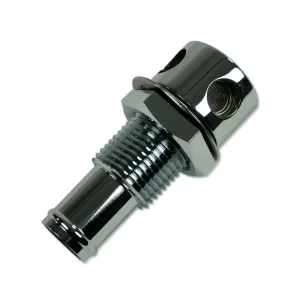 Entlüftungsstutzen Messing verchromt mit Schlauchanschluss 16 mm, Tankbelüftung, gerade Ausführung für Wandstärke bis 15 mm Jetzt Kaufen