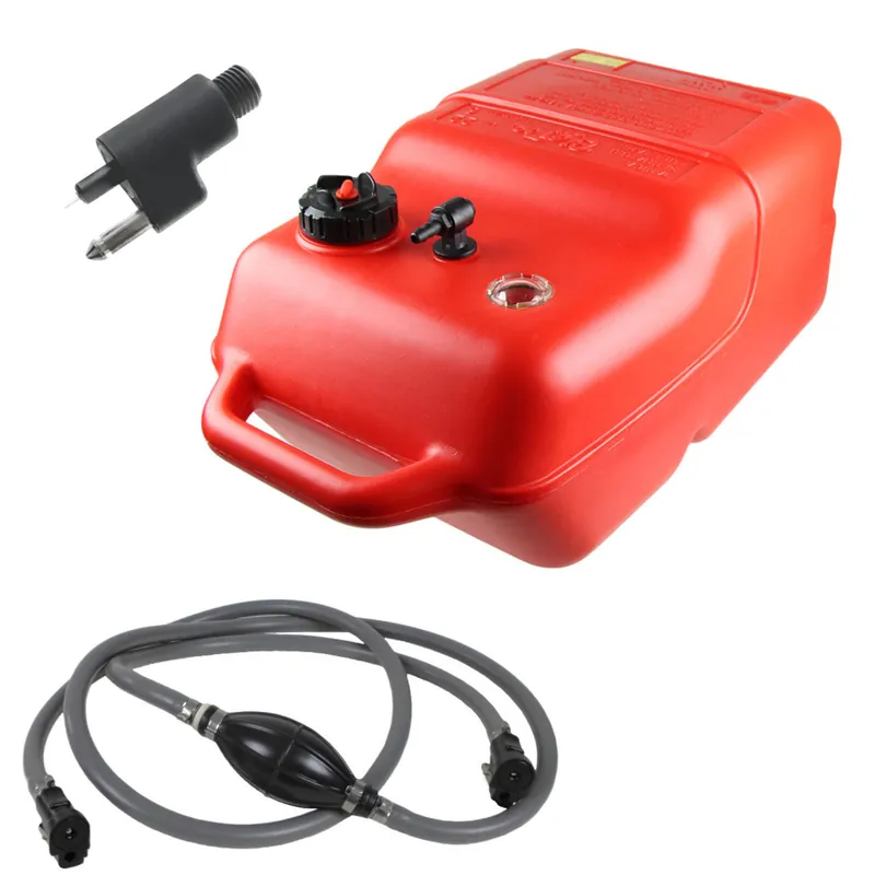 Big Joe Kraftstofftank 22 Liter mit Füllstandsanzeige für Johnson/Evinrude Außenborder, sicherer HDPE mit Entlüftungsschraube - (Optional mit Schlauch) Top-Preis