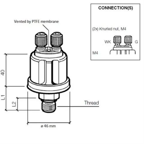 Knallerangebot Veratron Öldrucksensor 10bar/150psi 1/8', Öldruckmesser, neues Modell XYZ123, schwarz, 1p