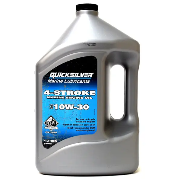 Quicksilver, 10W-30 Mineralisches Motorenöl, 4L NMMA FC-W zugelassen Kostenloser Rückversand