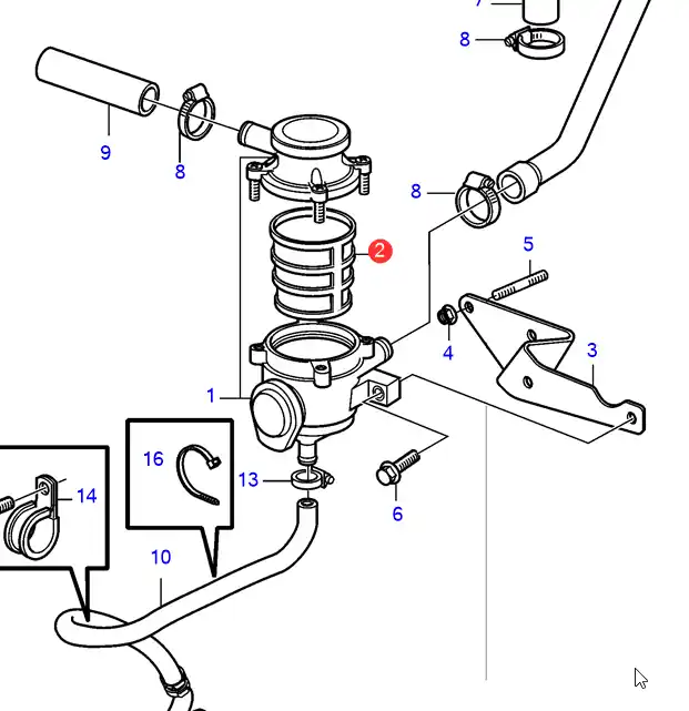 Kurbelgehäuseentlüftungsfilter 21368879 Volvo Penta Gleich Bestellen